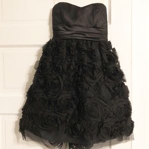 XOXO NWT Black Strapless Floral Dress - Jr Size 3